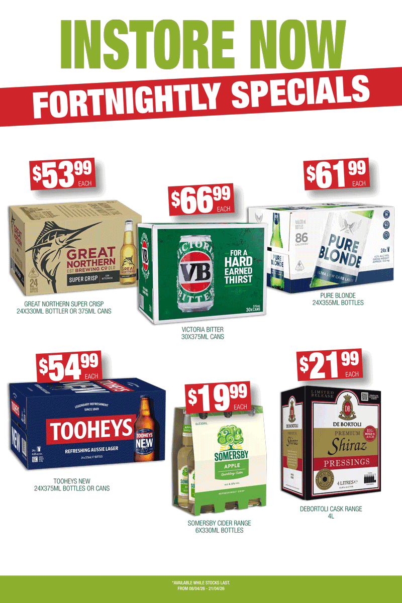 April Bottle Shop Specials Minto