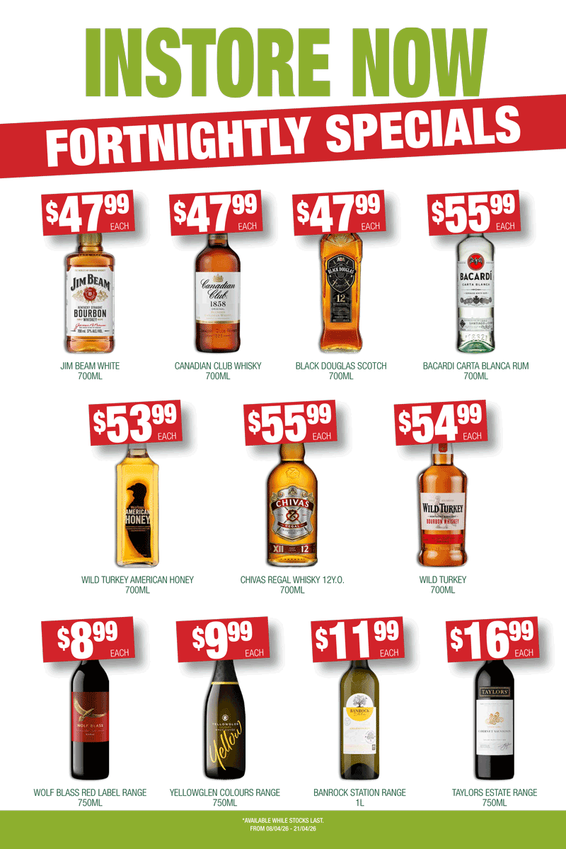April Bottle Shop Specials Minto