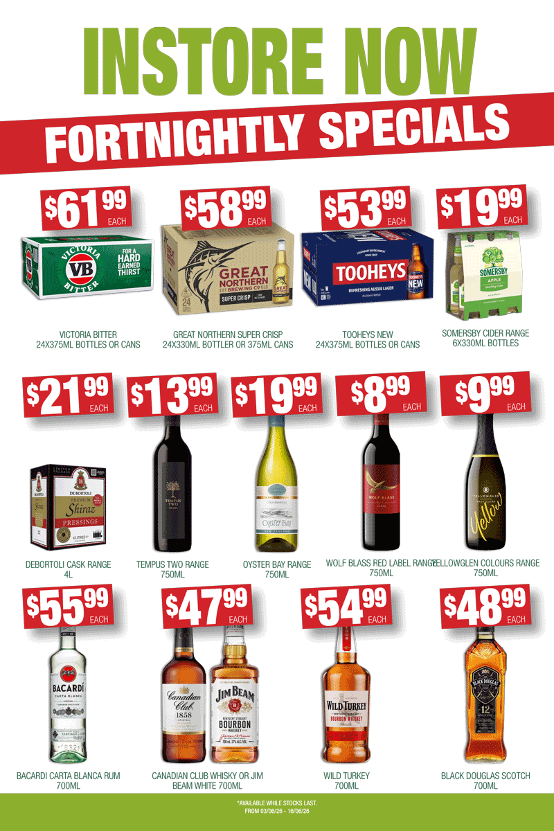 June Bottle Shop Specials Minto